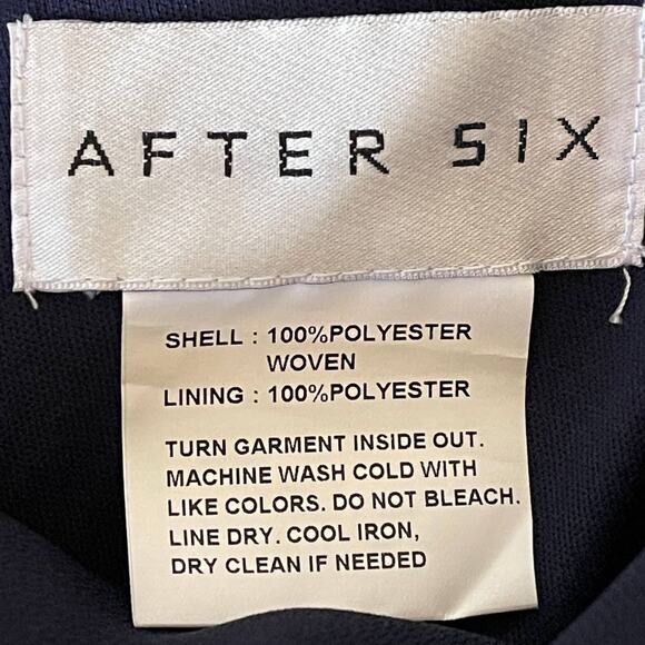 After Six One Shoulder Draped Cowl Neck Midnight Blue maxi Dress Size 12 - Picture 13 of 15